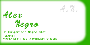 alex negro business card